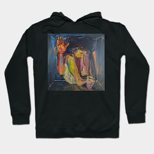 Colourful figurative nude in a box Hoodie